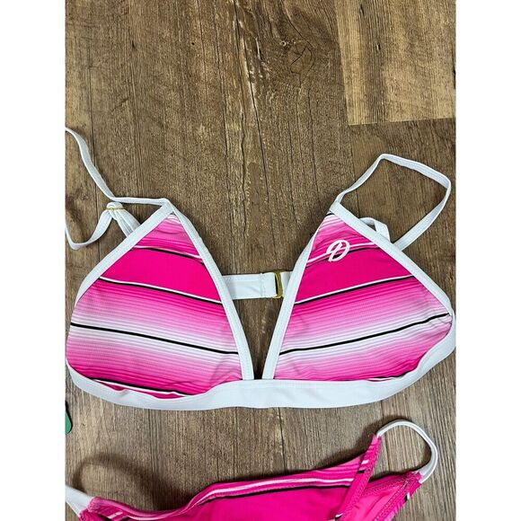 Dixxon Flannel Co Serape Striped Pink Bikini Two Piece Swimsuit Women's S NWT - Picture 2 of 8